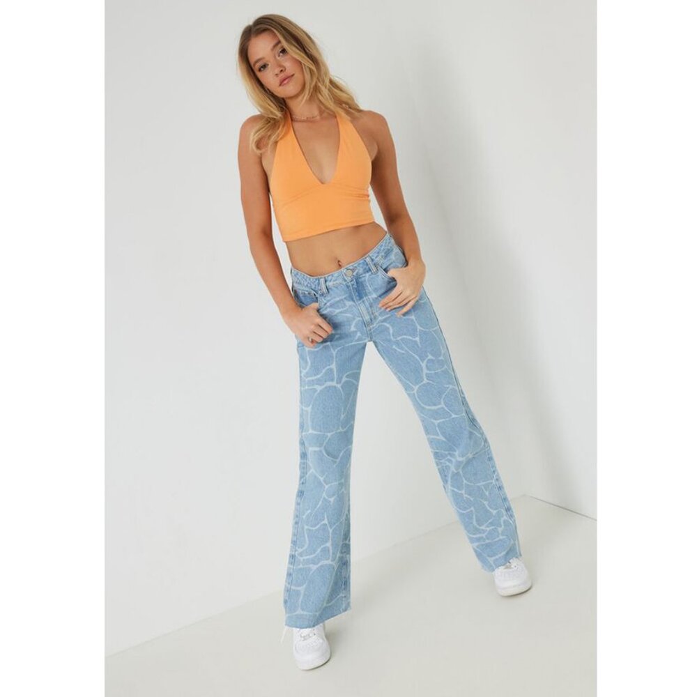 Garage Ladies Size 03/26 Wide Leg Jean Ocean Blue – Short 28" Inseam